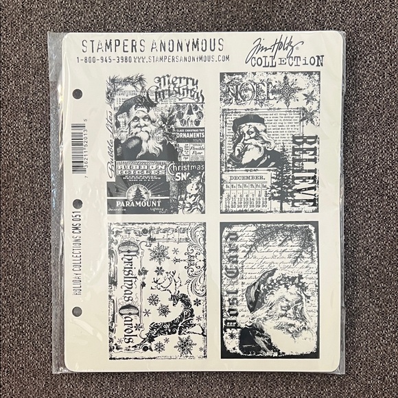 Tim Holtz Cling Rubber Stamps HOLIDAY COLLECTIONS CMS051 NWT - Picture 1 of 9